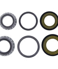 Upper and lower tapered bearing sets with seals from Steering Stem Bearing Seal Kit For Honda Triumph Motorcycle