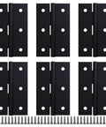 Six Pack 2.5 Inch Black Door Hinges With Screws Included For Doors Cabinets And DIY Projects Built Tough Heavy Duty Small Hinge Hardware