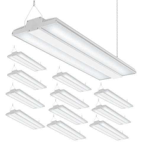 12 Pack 400W High Bay LED Lights for Warehouses and Shops, 60,000 Lumens at 5000K Daylight, UL Listed, Dimmable 0-10V, 100-277V AC