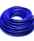 Top Shelf 1 Inch Blue Reinforced Silicone Heater Hose Tubing 25 Foot Length, coiled for easy handling, ideal for hot rod upgrades.
