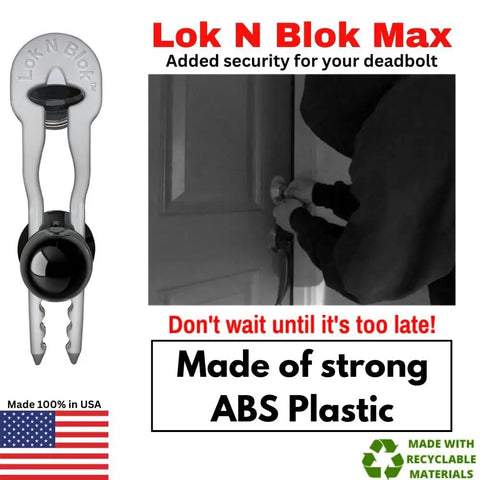 Portable Deadbolt Door Lock Guard No Tools Needed Install In Seconds Key Bump Proof Door Shield Made From Durable ABS Plastic