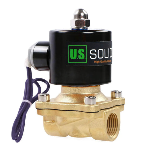 Heavy Duty Brass Electric Solenoid Valve 12V DC Normally Closed One Half Inch NPT With Viton Seal for industrial use