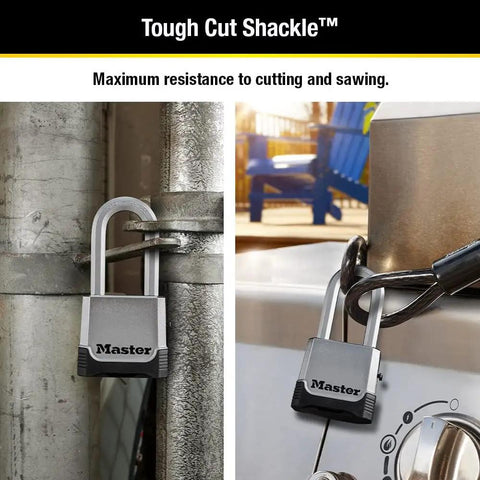 Heavy Duty Outdoor Weather Resistant Combination Padlock With Resettable Code And Boron Carbide Shackle for lockups