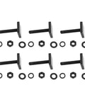 Durable Stainless Steel T Slot Bolts Kit For Secure Roof Rack Mounting versatile square fit adapter consisting of 6 hex bolts and nuts.