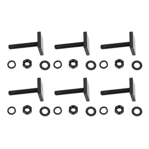 Durable Stainless Steel T Slot Bolts Kit For Secure Roof Rack Mounting versatile square fit adapter consisting of 6 hex bolts and nuts.