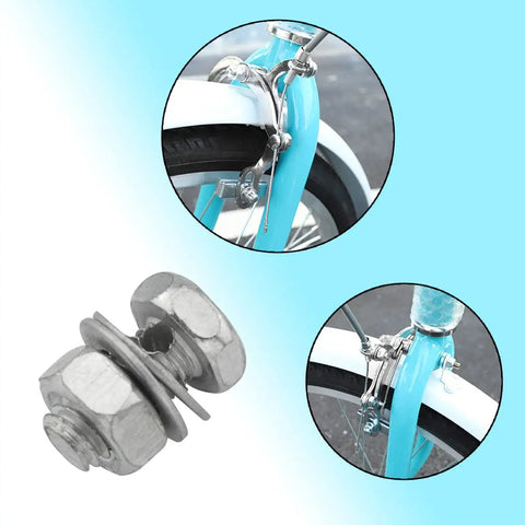 8 Piece Brake Cable Regulator Clamp Set With 26 Square Head Silver Locking Screws And Nuts for bicycle brake line replacement