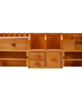 Wooden Bench Top Tool Organizer For DIYers And Pros With Four Drawers Fits Back Of Bench Or Work Table Lightweight