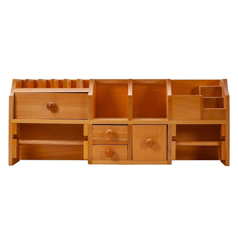 Wooden Bench Top Tool Organizer For DIYers And Pros With Four Drawers Fits Back Of Bench Or Work Table Lightweight