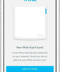 Mobile screen showing Wink Hub setup for 2 Smart Home Hub With Voice Control Works With Alexa And Google Assistant Lets You Control Cameras Doorbells Lighting Locks And Thermostats All From One Simple Easy To Use Center White.