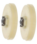 2 Pack Chainsaw Replacement Sprocket Gear Kit For Electric Chainsaws Inner Drive Plastic Gear Assembly For Smooth Power Transmission In Workshop And Garden Maintenance, two beige gears