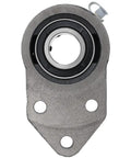 3 Bolt Flange Mount Ball Bearing Unit With Insert UC205-16, Cast Iron Housing FB205, front view, 1 In Bore, for machinery use.