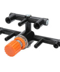Nan Pressure Regulator Valve For Air Compressors And Small Pneumatic Systems, aluminum construction with orange adjustment knob.
