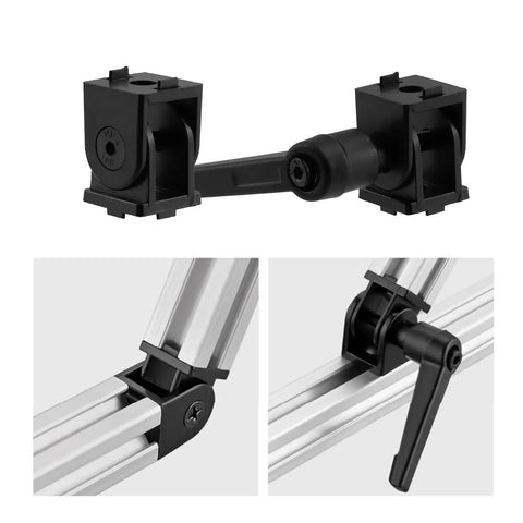 Black 2020 Zinc Alloy Extrusion Pivot Hinge Kit For Aluminum Profiles Adjustable 0 To 180 Degree Angles Flexible Multi Angle Connector For Custom Frames And Enclosures, 4 Pack Built To Last Heavy Duty Metal Joint on 20x20mm aluminum profile