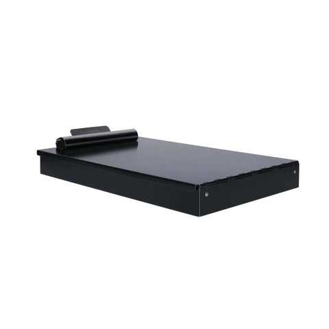 Black Dual Layer Metal Clipboard Folio With Storage For Letter Size Papers Privacy Nursing Clipboard And Office Paper Organizer