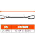 Squids 3105 Tool Lanyard With Aluminum Screw Lock Carabiner For No Snag Secure Attachment, dimensions 32-48 in