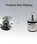 Incremental Magnetic Rotary Encoder 38Mm OD With 6Mm Shaft ABZ Push Pull Output 100 400 600 PPR display with dimensions