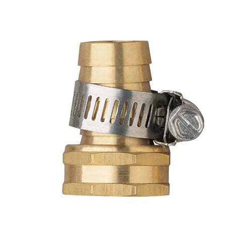 2 Pack 3/4 Inch Brass Garden Hose Connector Repair Kit With Clamps, Hose Mender End Fittings, Male And Female Quick Connects For Leak-Proof, Heavy-Duty Brass Construction, Easy To Install on brass hose fitting with clamp