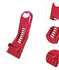 Ultimate 7 09 Inch Drywall Panel Lifter Tool With Integrated Edge Rasp File For Smooth Installation And Heavy Duty Alloy Steel Construction. Red tool with handle for easy drying lifting.