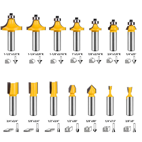 Assortment from 70 Piece Half Inch Shank Tungsten Carbide Router Bit Set For Woodworking Pros And Beginners DIY Friendly Durable Multi Tool Kit