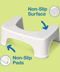 7 Inch Toilet Stool For Squatting To Make Pooping Easier, Helps Open Your Colon Naturally, Durable plastic design with non-slip pads