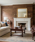 Cozy living room featuring furniture stained with Top Shelf Rustic Walnut Brown Oxidizing Wood Stain for aging and weathering.