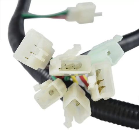 Close-up of connectors on Wiring Harness Kit With Connectors And Terminals For Throttle Keylock And Display Plug And Play Fits 24V To 72V