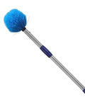 Stainless Steel Pole Cobweb Duster With 4Ft Extendable Reach And Medium Stiff Bristles For Walls Beams Shelves Light Fixtures And Window Screens So You Can Clean Cobwebs From High Ceilings Like A Boss on white background