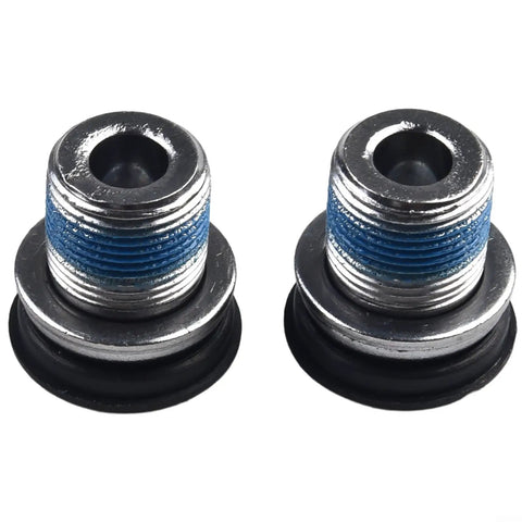 2 Pack Bicycle Crank Arm Bolts For ISIS Axle Ebike M15 Thread Steel With Plastic Seal Black 15mm Length 8mm Hex Socket Easy Install Rustproof Cycling Parts Kit, pair