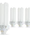 Ultra Efficient 26W CFL Plug In Bulb With GX24Q3 Base 2700K Warm White Triple Tube 4 Pack