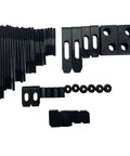 1/2 Inch T-Slot Clamping Kit, 58-Piece Milling Machine Fixture Set With Nuts, Bolts, Horns And Gauges displayed on white background