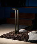 12V Two Arm Path Light In Textured Black With Diffused Lens For Outdoor Walkways And Landscapes, LED Landscape Lighting
