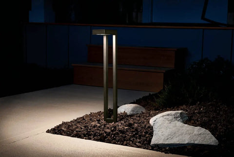 12V Two Arm Path Light In Textured Black With Diffused Lens For Outdoor Walkways And Landscapes, LED Landscape Lighting