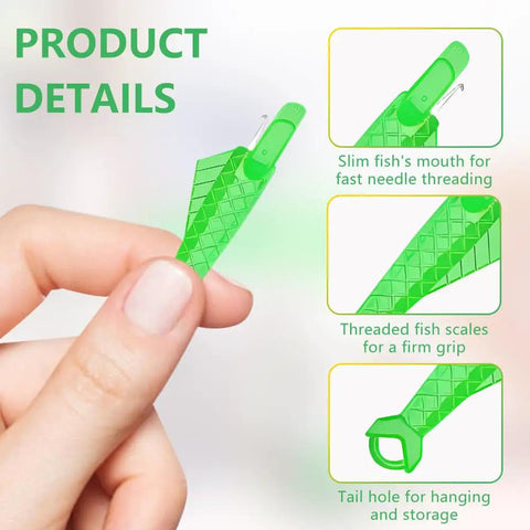 Fish Mouth Needle Threader For Sewing Machines And Hand Use Automatic Needle Threader Tool showing detailed features and design