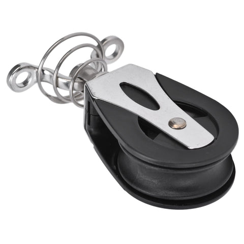 Beefy Nylon Swivel Sheave Block Pulley For Marine Rigging and Fitness Gear, 316 Stainless Steel, Plain Bearing, 85x40x20mm