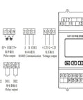 Wiring diagram for Direct Current Energy Meter Display For Electric Vehicles with input/output details.