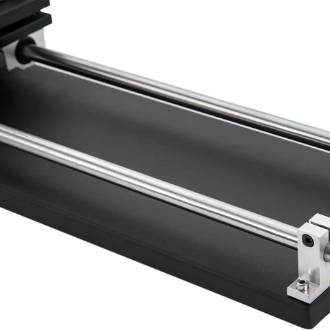 Close-up view of Rock Solid Rotary Attachment For Precision Engraving and Wood Carving, showcasing the heavy-duty aluminum build.