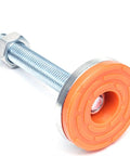 Heavy Duty Stainless Steel Leveling Feet For Furniture 4 Pack Adjustable Legs For Cabinets Tables Workbenches Shelving Units With Bottom Lip Design For Even Weight Distribution Easy Install And Stable Support, orange foot close-up