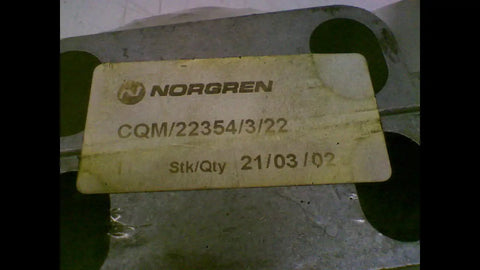 Label on durable metal build for Sub Base End Plate With Kit For CQM 22354 System Ready To Swap, Includes Screws And Seals, 2.0 Lb Weight