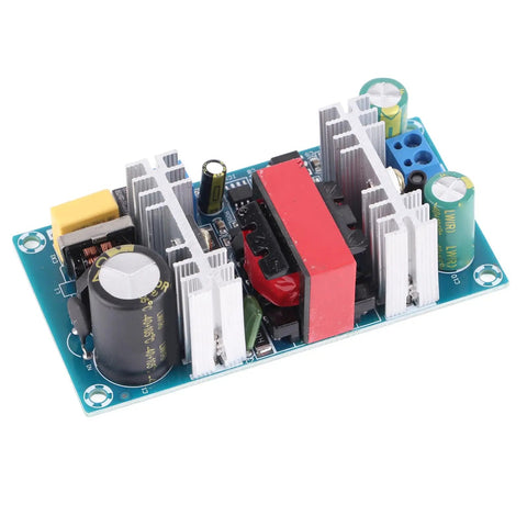 Heavy Duty 4A Switching Power Supply Module AC 110V 220V To DC 12V 50W Low Voltage Converter Board close-up view with heat sinks.