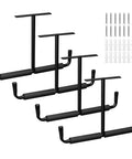 Overhead Ceiling Hook Rack 4 Pack Heavy Duty Ceiling Mount Hangers With Double T Bar for garage storage, includes screws and anchors.