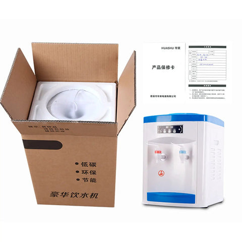 Powerful 550W Desktop Water Cooler Dispenser With Hot And Cold And Room Temperature Water, 4.9 Gallon Top Loading Countertop Unit