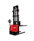 Heavy Duty Electric Pallet Stacker Delivers Rock Solid Performance With A 3300 Pound Capacity And 118 Inch Lift Height crafted for smooth warehouse tasks.