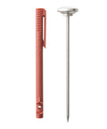 Instant Read Analog Meat Thermometer For Grill And Kitchen Durable Stainless Steel 1 Inch Dial with Red Pocket Calibration Sleeve