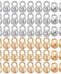 80Pcs Pro Grade Bead Tips Knot Covers 18K Gold Plated Brass Clamshell End Cap Crimp Bead Covers for Jewelry Making
