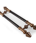 Double Sided H Shape Push Pull Bar Handle For Barn Doors And Sliding Doors Antique European Style Door Pull For Interior Exterior Gates Built To Last Heavy Duty Stainless Steel Aluminum Finish 150 Cm 5 Ft.