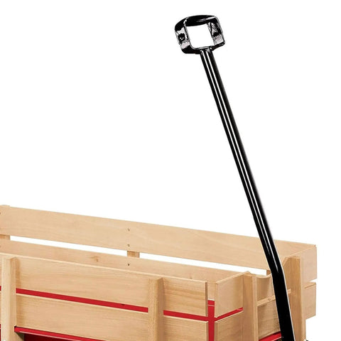Close-up of All Terrain Kid Friendly Wagon For Outdoor Fun And Cargo Rolling Cart With Steel And Wood Build Beach Cart For Toddlers 1 And Up