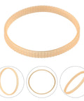 V Ribbed Drive Belt For 10-12 Inch Woodworking Band Saws Pro Grade PU Material Replacement Conveyor Belt 340mm Circumference And 10mm Wide Heavy Duty Motor Drive Accessory For Wood Cutting Machines, tan ribbed loop
