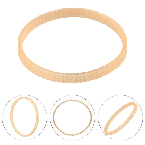 V Ribbed Drive Belt For 10-12 Inch Woodworking Band Saws Pro Grade PU Material Replacement Conveyor Belt 340mm Circumference And 10mm Wide Heavy Duty Motor Drive Accessory For Wood Cutting Machines, tan ribbed loop