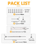 Pack list with end screws, toggle ends, spanner tool, and toggle turnbuckles for 12 Pairs Marine Grade T316 Stainless Steel Cable Railing Kit