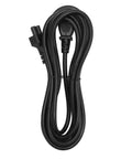 Dang Solid 9.8 Foot C14 To C5 Power Extension Cord With Snug Molded Fit For Computers Monitors And Desk Setups, coiled design.